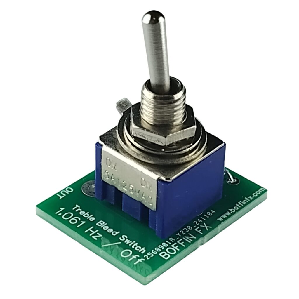 Guitar Treble Bleed Switch 1,061 Hz On/Off - Low Output - Green