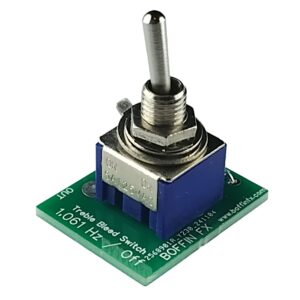 Guitar Treble Bleed Switch 1,061 Hz On/Off - Low Output - Green