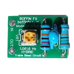 Hybrid Adjustable Guitar Treble Bleed Circuit 1,061 Hz Low Output Humbuckers Single Coil Pickups (Green)