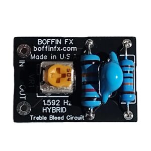 Hybrid Adjustable Guitar Treble Bleed Circuit 1,592 Hz High Output Humbuckers Single Coil Pickups (Black)